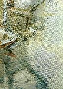 Carl Larsson vinter i grez-sur-loing-tvattbrygga vid loing-floden china oil painting artist